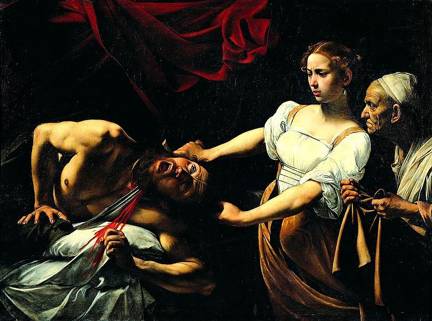 Painting of a woman decapitating a man