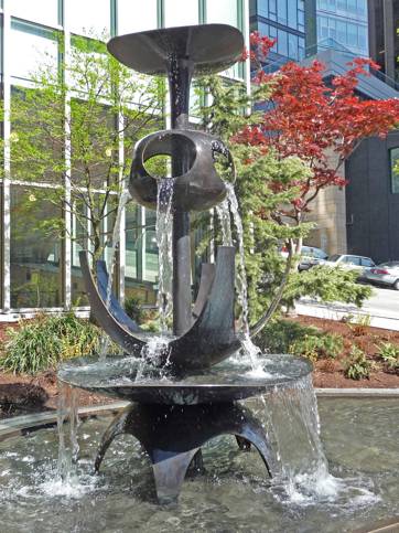George Tsutakawa, Fountain. Bronze, running water. City of Seattle. Image by Christopher Gildow.